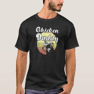 Brutale Kip Retro Zonsondergang Kip Papa Bril T-shirt