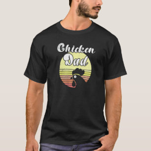 Brutale Kip Retro Zonsondergang Kip Papa Kip Hij T-shirt