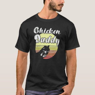 Brutale Kip Retro Zonsondergang Kip Papa Kip T-shirt