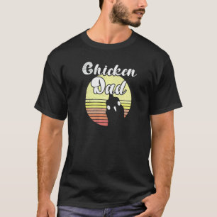 Brutale Kip Retro Zonsondergang Kip Vader Boerderi T-shirt