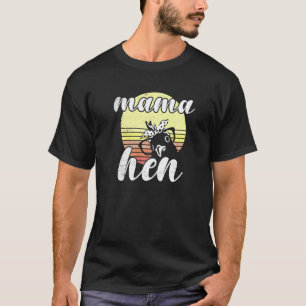 Brutale Kip Retro Zonsondergang Moeder Hen Bril T-shirt