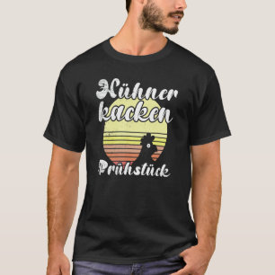 Brutale Kip Retro Zonsondergang Ontbijt Plukroos T-shirt