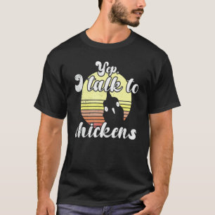 Brutale Kip Zonneondergang Ja Praten Met Kippen Bo T-shirt