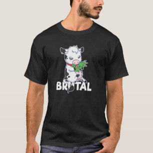 Brutale Koe Cute Landbouwhuisdieren Boer T-shirt