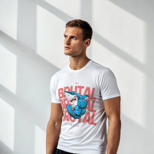 BRUTALE Shark Gym T-Shirt Savage Alpha Bodybuild