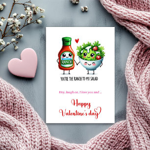 Brutale Valentijnkaart Schattig Eten Pun Humor Feestdagenkaart