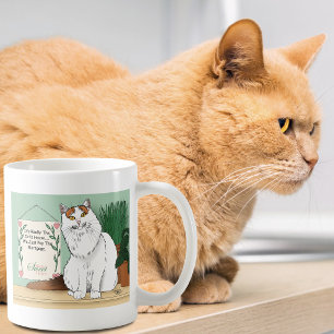 Brutale Witte Oranje Zoete Kat Kitty Thuis Humor Koffiemok