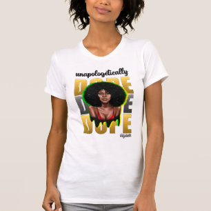 Brutale Zwarte Diva met Moderne Elegantie T-shirt