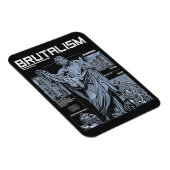 Brutalisme - Brutalistisch Streetwear Design Magneet (Rechterzijde)
