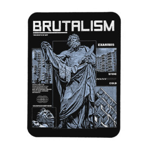 Brutalisme - Brutalistisch Streetwear Design Magneet
