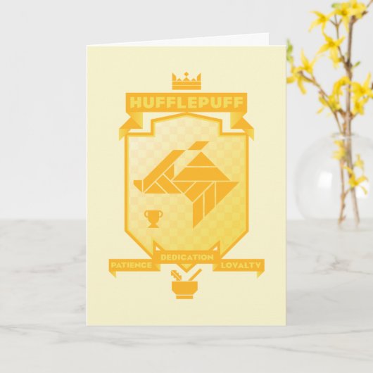 Brutalist HUFFLEPUFF™ Crest Kaart (Gele Bloem)