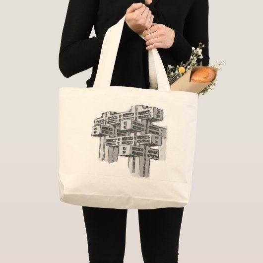 Brutalist Modernist Architecture Sketch Tas (Voorkant (product))