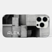 Brutalistische betonblok stapelen Case-Mate iPhone case (Achterkant (horizontaal))
