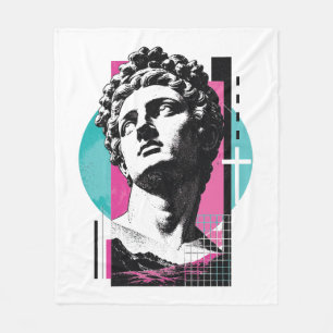 Brutalistische Retro Jezus Griekse Standbeeld Kolo Fleece Deken