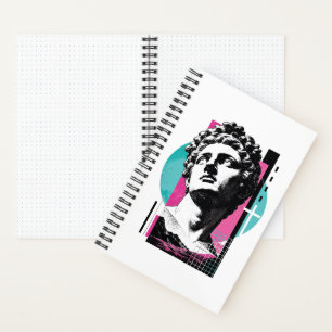 Brutalistische Retro Jezus Griekse Standbeeld Kolo Notitieboek