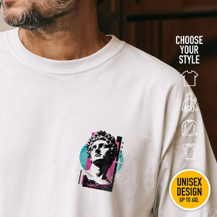 Brutalistische Retro Jezus Griekse Standbeeld Kolo T-shirt