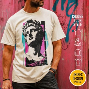 Brutalistische Retro Jezus Griekse Standbeeld Kolo T-shirt