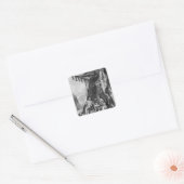 Brutus en Cassius in Brutus's Tent Vierkante Sticker (Envelop)