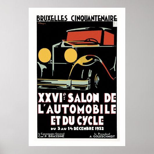 Bruxelles 25th Salon du l'Automobile Poster (Voorkant)
