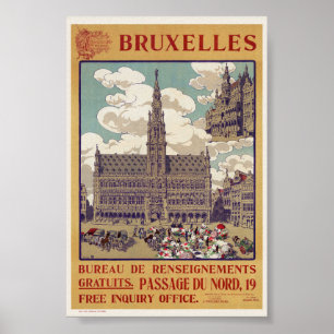 Bruxelles Affiche Vintage 1913