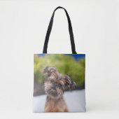 Bruxelles Griffon Cute Chien Chien Chien Sac fourr (Devant)