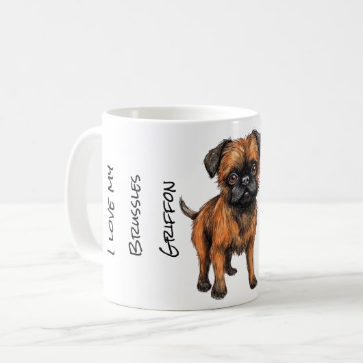 Bruxelles Griffon Mug (Devant gauche)