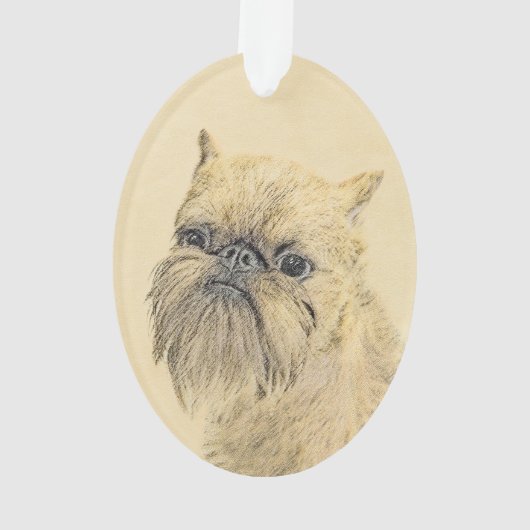 Bruxelles Griffon Peinture - Cute Original Chien A (dos)
