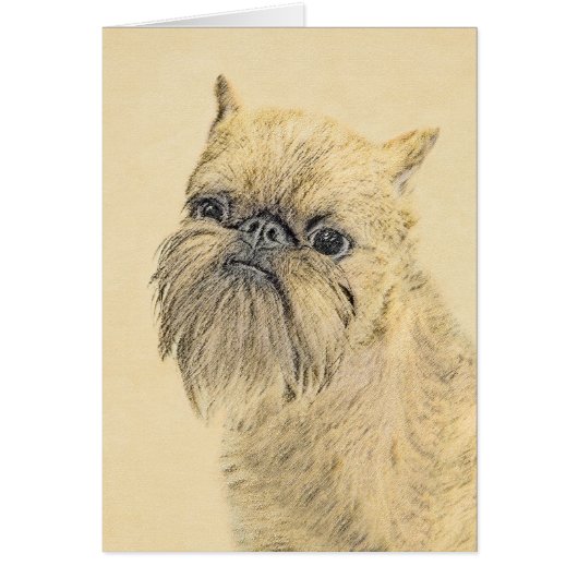 Bruxelles Griffon Peinture - Cute Original Chien A (Devant)