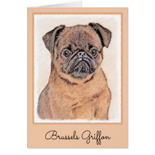 Bruxelles Griffon Smooth Painting Original Chien A