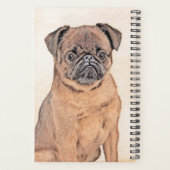 Bruxelles Griffon Smooth Painting Original Chien A (Dos)