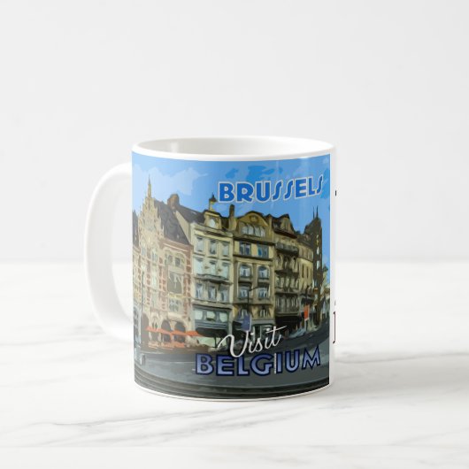 Bruxelles Mug de la série Visite... (Devant gauche)