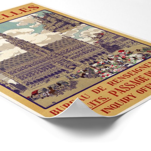 Bruxelles Poster vintage 1913 (Coin)