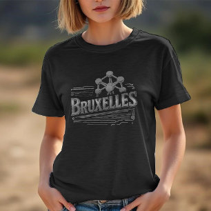 Bruxelles Quantum Nostalgische Zilveren Vrouwen Tri-Blend Shirt