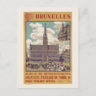 Bruxelles Vintage Poster 1913 Briefkaart