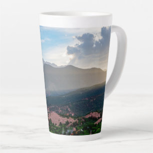 Bruyant Pikes Peak Coucher de soleil Latte Mug