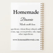 Brwonie maison faite avec amour ajouter site de te (Dos)