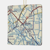 Bryan TX  Map Keramisch Ornament (Links)