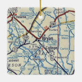 Bryan TX  Map Keramisch Ornament (Achterkant)