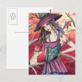 Bryanne - Carte postale Sorcière Dragon (Devant / Derrière)
