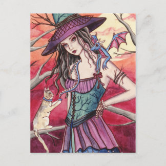 Bryanne - Carte postale Sorcière Dragon
