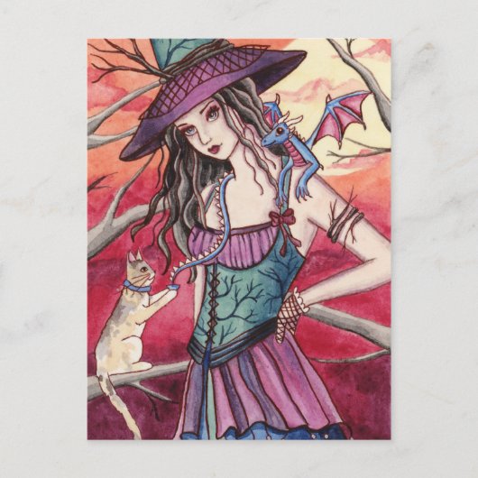 Bryanne - Carte postale Sorcière Dragon (Devant)