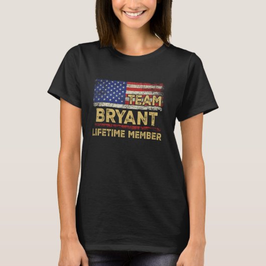 Bryant Achternaam Shirt Team Bryant Levenslang Lid (Voorkant)