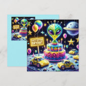 BRYANT ~ Carte d'anniversaire ~ Alien Gâteau d'ann (Devant / Derrière)