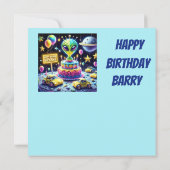 BRYANT ~ Carte d'anniversaire ~ Alien Gâteau d'ann (Dos)