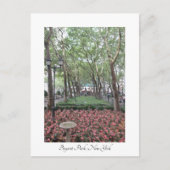 Bryant Park, carte New York Post (Devant)