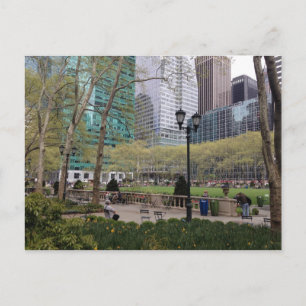 Bryant Park NYC New York City Manhattan Springtime Briefkaart