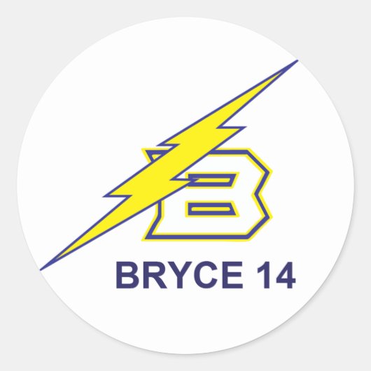 BRYCE 14 RONDE STICKER (Voorkant)