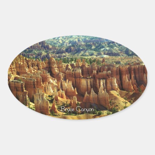 Bryce Canyon 2 Ovale Sticker (Voorkant)