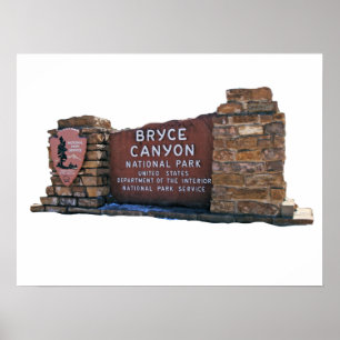 bryce canyon nationaal park briefkaart poster