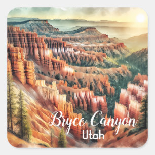 Bryce Canyon, Nationaal park Utah Vierkante Sticker